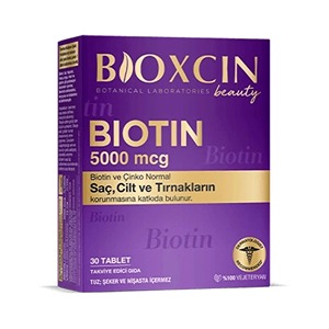 مکمل بیوتین و زینک ۳۰ عددی بیوکسین Bioxcin Beauty Biotin