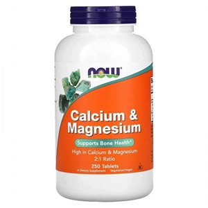مکمل کلسیم منیزیم 250 عددی ناو NOW Calcium & Magnesium