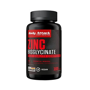 مکمل بیس گلیسینات روی بادی اتک 160 عددی Body Attack Zink Bisglycinate