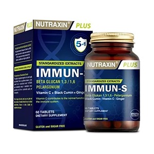 مکمل تقویت کننده سیستم ایمنی ۶۰ عددی نوتراکسین Nutraxin IMMUN-S
