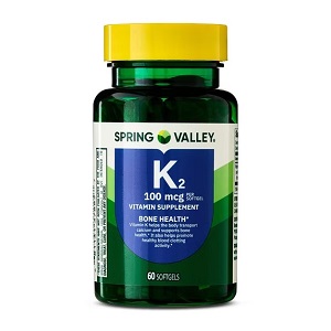 سافت ژل ویتامین K2 با مقدار ۱۰۰ میکروگرم اسپرینگ والی 60 عددی Spring Valley