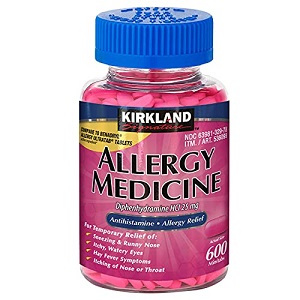 قرص ضد آلرژی دیفن هیدرامین کرکلند ۶۰۰ عددی Kirkland Signature Alergy Medicine