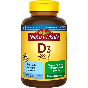 ویتامین دی نیچرمید 650 عددی Nature Made Vitamin D3 1000IU (25mcg)