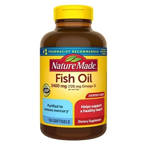 مکمل روغن ماهی نیچرمید 134 عددی Nature Made Fish Oil 2400mg