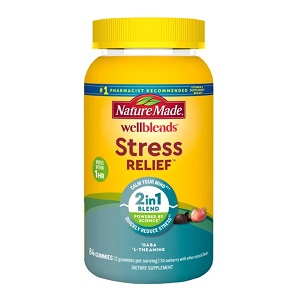 پاستیل کاهش دهنده استرس رلیف نیچرمید 84 عددی حاوی گابا و تیانین Nature Made Wellblends Stress Relief